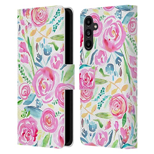 Funda cuero Samsung Galaxy A13 5G tipo libro carcasa Ninola flores 1