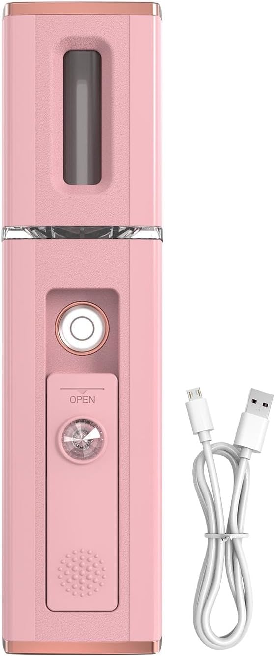 Nan’o Facial Mister, Spray Hydration Meter, Face Mister Rechargeable, Portable Min’i Face Mist Handy Steamer, Fine Water Mist Face Skin Humidifier for Deep Skin Hydration for Traveling, Studying