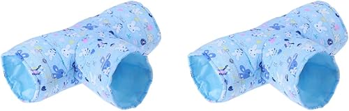 Balacoo Tubo de hámster, túnel de conejillo de indias de 3 vías, túneles para mascotas, animales para jugar con conejos, conejos, dibujos animados,