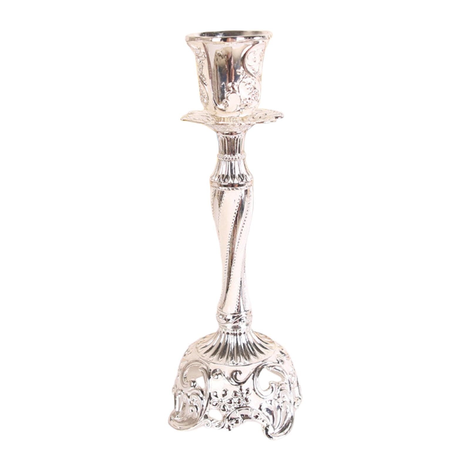 WEILWH Holder Pillar Decorative Candlesticks for Wedding Parties Event Chirstmas Home Table Centerpieces Metal Candlesticks