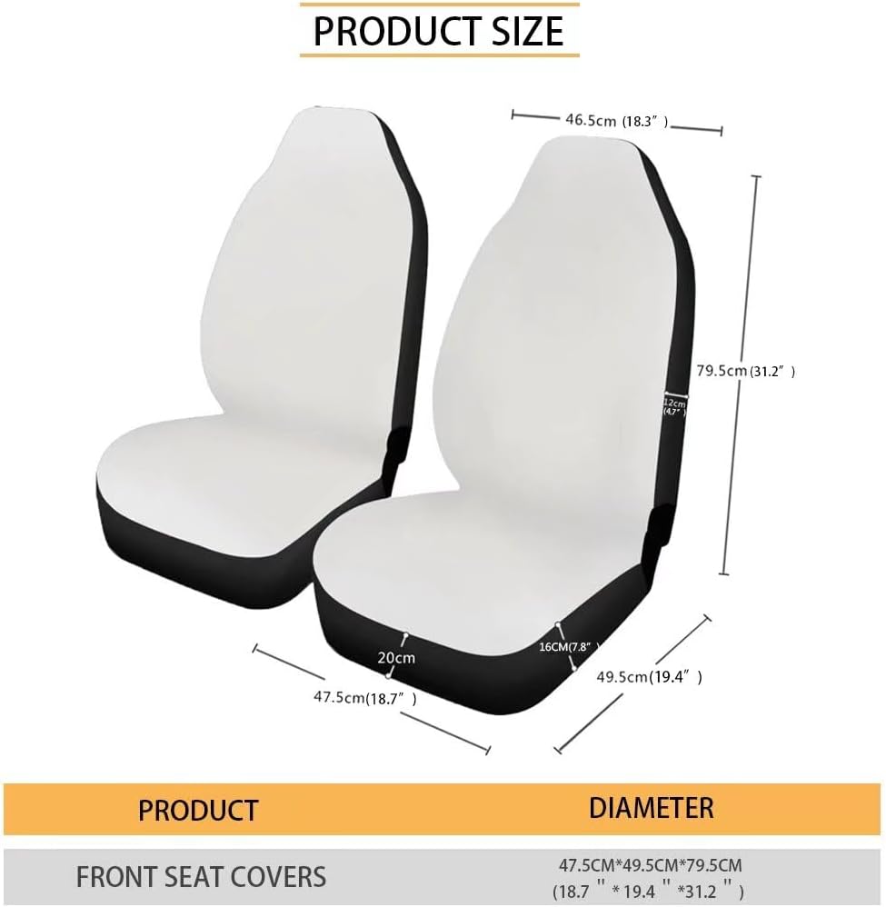 Black Owl Art Design Car Seat Covers Full Set of 2 Vehicle Front Seat Protector Auto Interior Accessories Protetors Car Mat Covers Universal Fit Most Car SUV Van Truck image 5