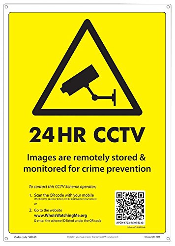 SIG650 - Segnale di avvertimento CCTV, formato A3, protezione personale, SITE Safety, confezione da 1 pezzo
