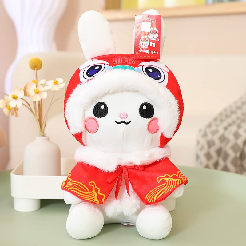 Lucky Rabbit Plush - Chinese New Year Mascot Rabbit Doll Pendant - 2023 Chinese New Year Bunny Toy Stuffed Zodiac Decoration For Spring Festival Christmas Souvenir Gift-431632