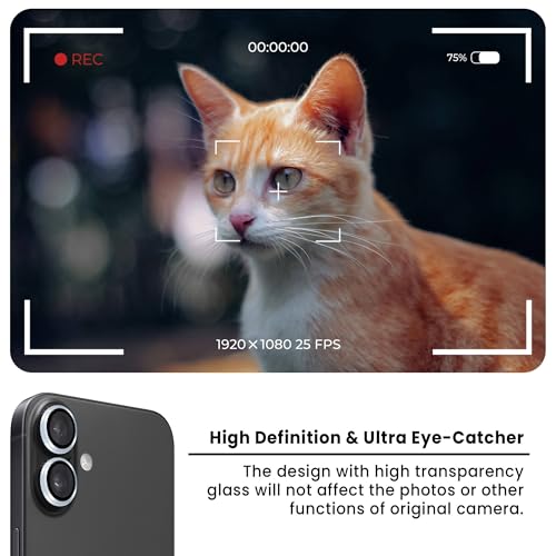 Image of ArmourPro Premium Camera Lens Protector Tempered Glass Compatible For iPhone 17 Tough HD Individual Aluminum Alloy Rings 9H Camera Cover, Scratch-Resistant,Camera Lens Protection| Blue