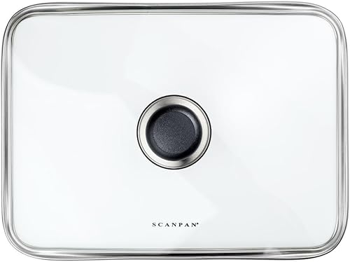 Scanpan Tapa de vidrio rectangular clásica, 15.25 x 10.5 pulgadas, transparente Scanpan Tapa de vidrio rectangular clásica, 15.25 x 10.5 pulgadas, transparente