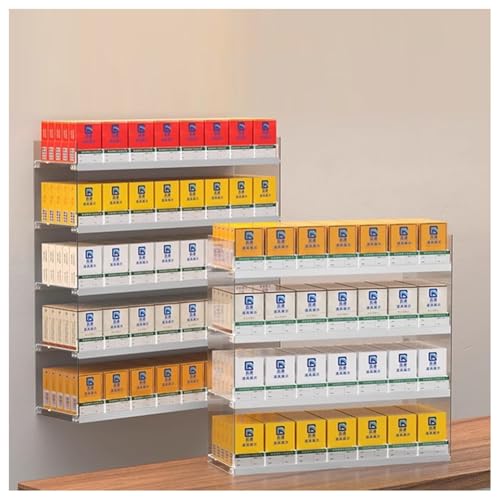 Soporte para Cigarrillos de Pared con Estantes de Tienda y Organizador Rectangular
