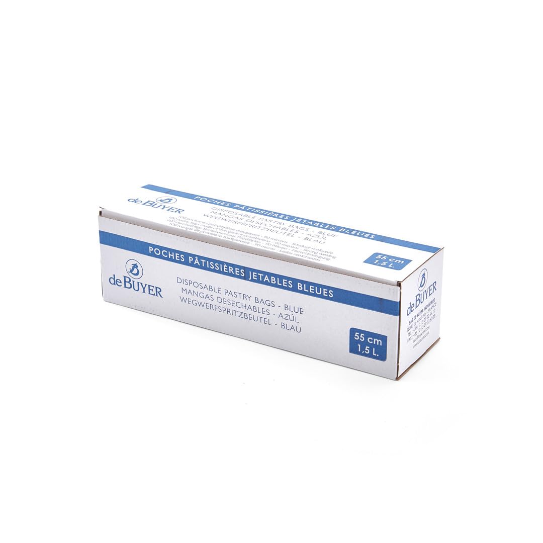 De Buyer - Rouleau de 100 Poches Bleues Jetables - 30 x 7 x 7 cm