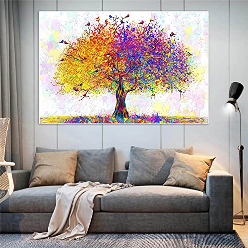 Affiches et Gravures Toile Art KEBIA Fortune Arbre Paysage Salon Décor 35x50 cm