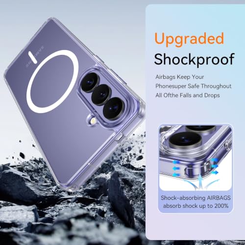 Image of DIZORO Crystal Clear Magnetic Compatible with Samsung S26 Case with Anti-Yellow Anti-Scratch | Shockproof Transparent Cover