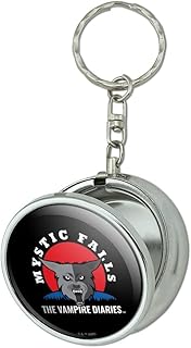 The Vampire Diaries Mystic Falls Logo Portable Travel Size Pocket Purse Ashtray Keychain with Cigarette Holder