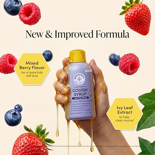 Image of Beekeeper's Naturals Kids Nighttime Propolis Honey Syrup | Immune Support with Propolis, Elderberry & Raw Honey, Sleep Support with Chamomile & L-Theanine, Gluten Free