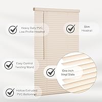 Vista 11 de LOTUS & WINDOWARE - Persiana pequeña de vinilo sin cuerda 1 pulgada