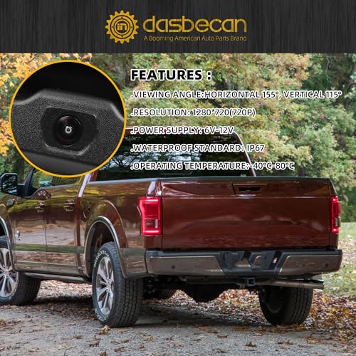 Image of Dasbecan Tailgate Handle Camera Compatible with 2015 Ford F150