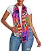 Afibi African Kente Print Stole Sash African Scarf Kente Stole Sash Unisex Kente Cloth Scarves (Purple)