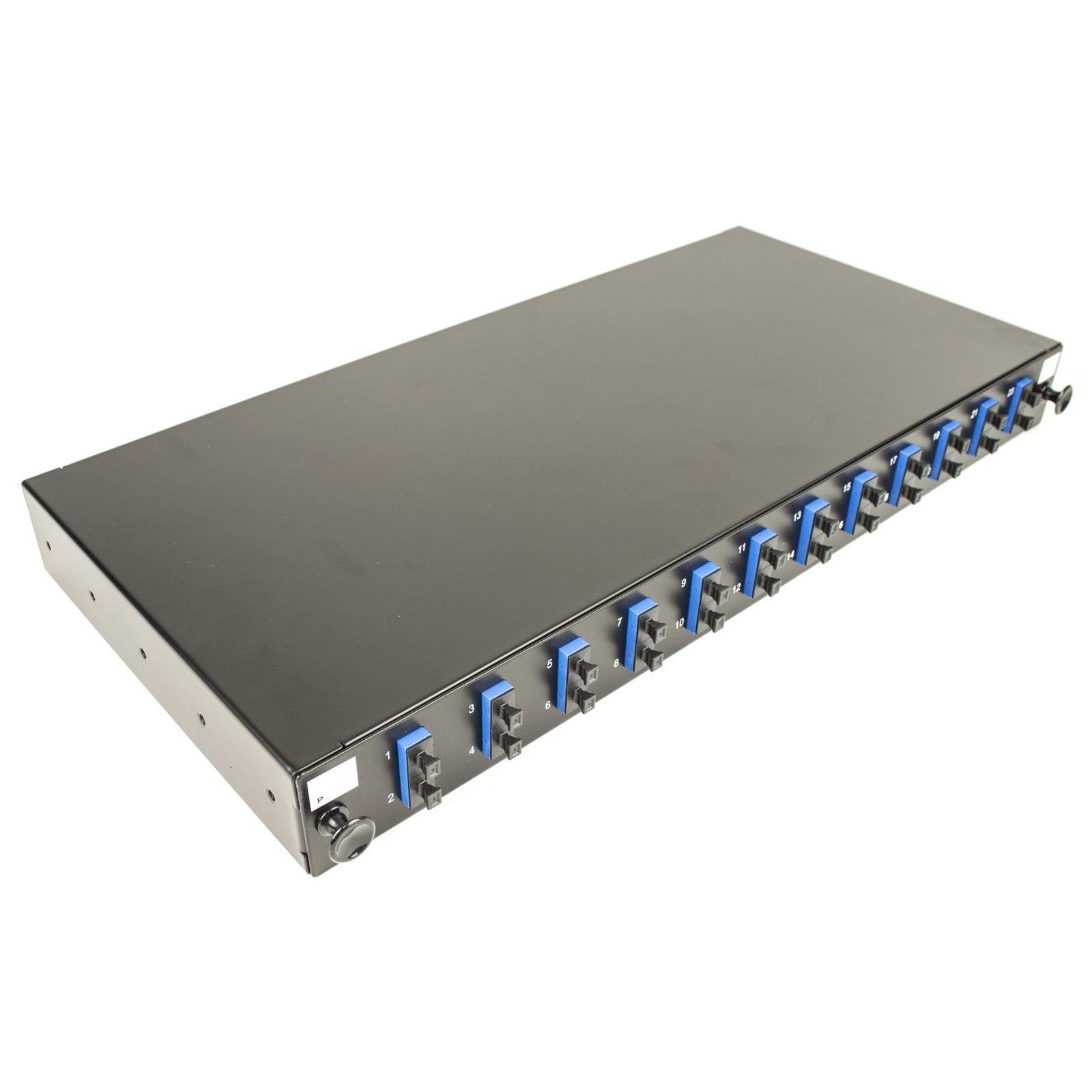LWL Patchpanel 12 Port mit 12 x SC Duplex SM Module Adapter 24 Fasern