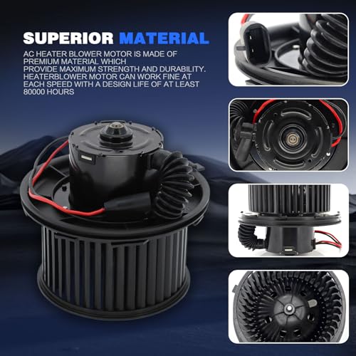 Image of HVAC A /C Heater Blower Motor with Fan Cage Compatible with Chevy, Cadillac Vehicles - 2007-2013 Silverado 1500, Avalanche, Escalade- Replace 19153680