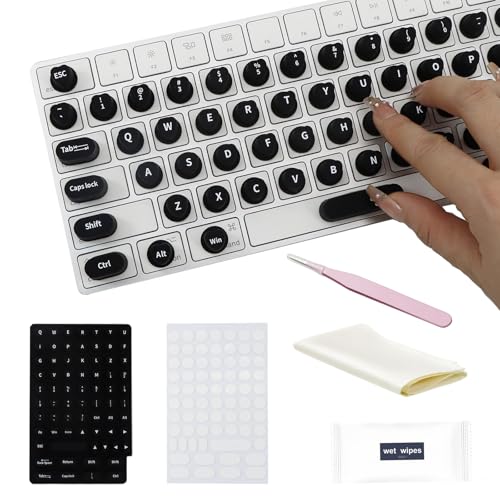 Raised Keyboard Stickers for Long Nails with Letters...