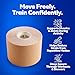 SB SOX Original Cotton Kinesiology Tape Roll – Best Latex Free Athletic Tape for Muscles/Joints – Waterproof, Stretchy, and Gentle on Skin (16ft) (Nude - Precut)