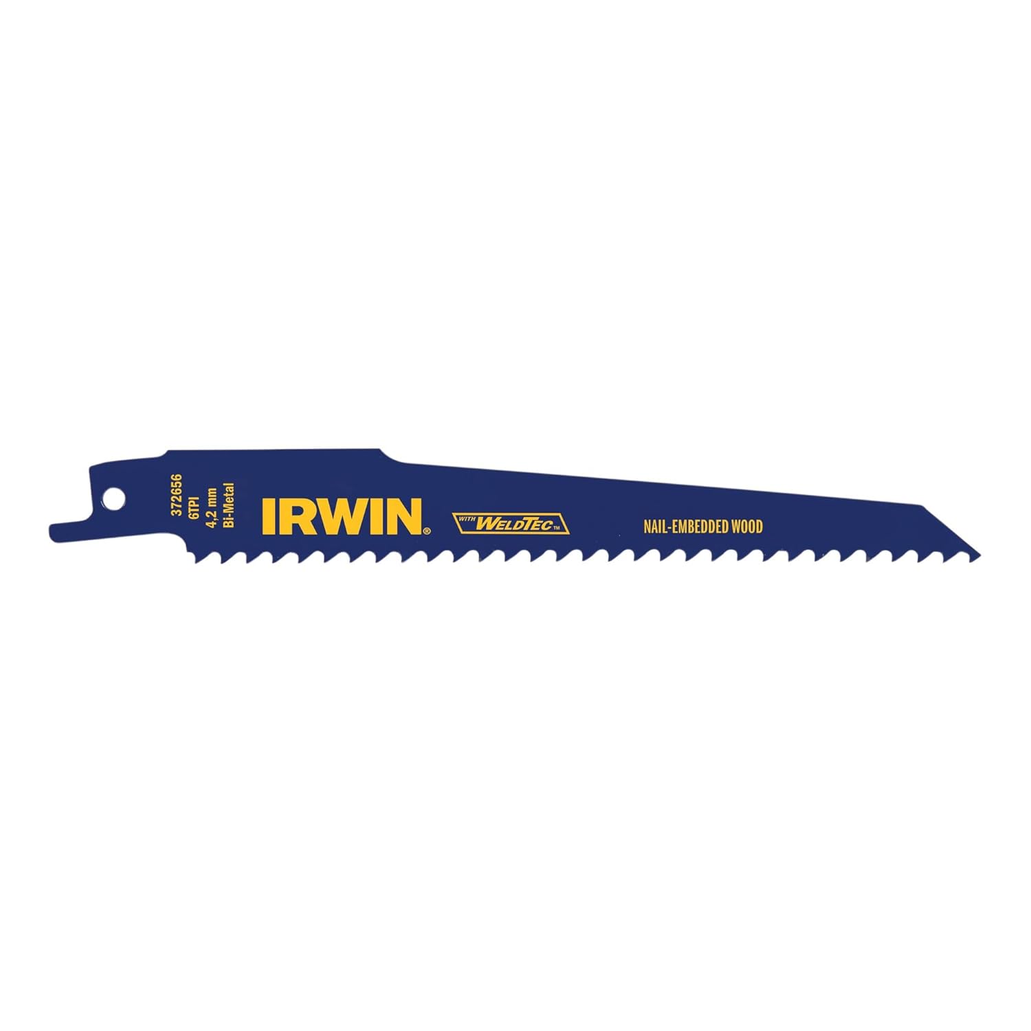 IRWIN Reciprocating Saw Blade for Nail-Embedded Wood (8TPI)