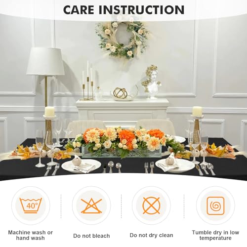 Image of Spandex Table Cover 4 Pack 6FT Black Fitted Tablecloths,Washable Wrinkle Resistant Stretch Table Cloth Rectangle for Vendor Booth Display Items,Party Supplies for Adults,Wedding Decorations,Banquet