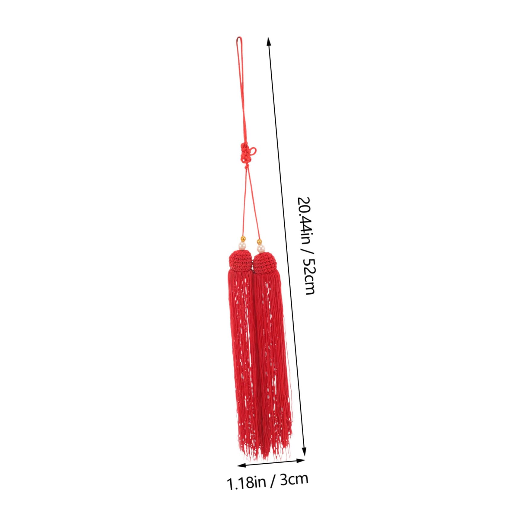 Cabilock Borla Roja de Tela para Adorno de Sable de Tai Chi, Material Seguro y Uso Versátil para Equipamiento de Práctica Marcial