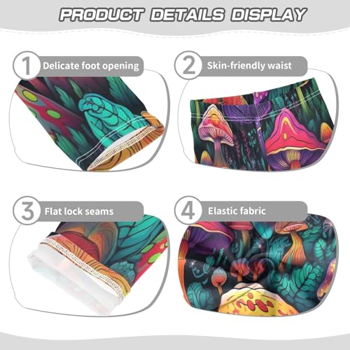 Bolaz Toddler Girls Leggings Printed Yoga Pants Leggings Magic Mushroom for Kids3