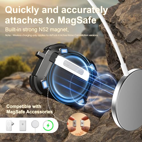 Image of RFUNGUANGO for AirPods 5 /4 Case (2026 /2024) with Lock, Black