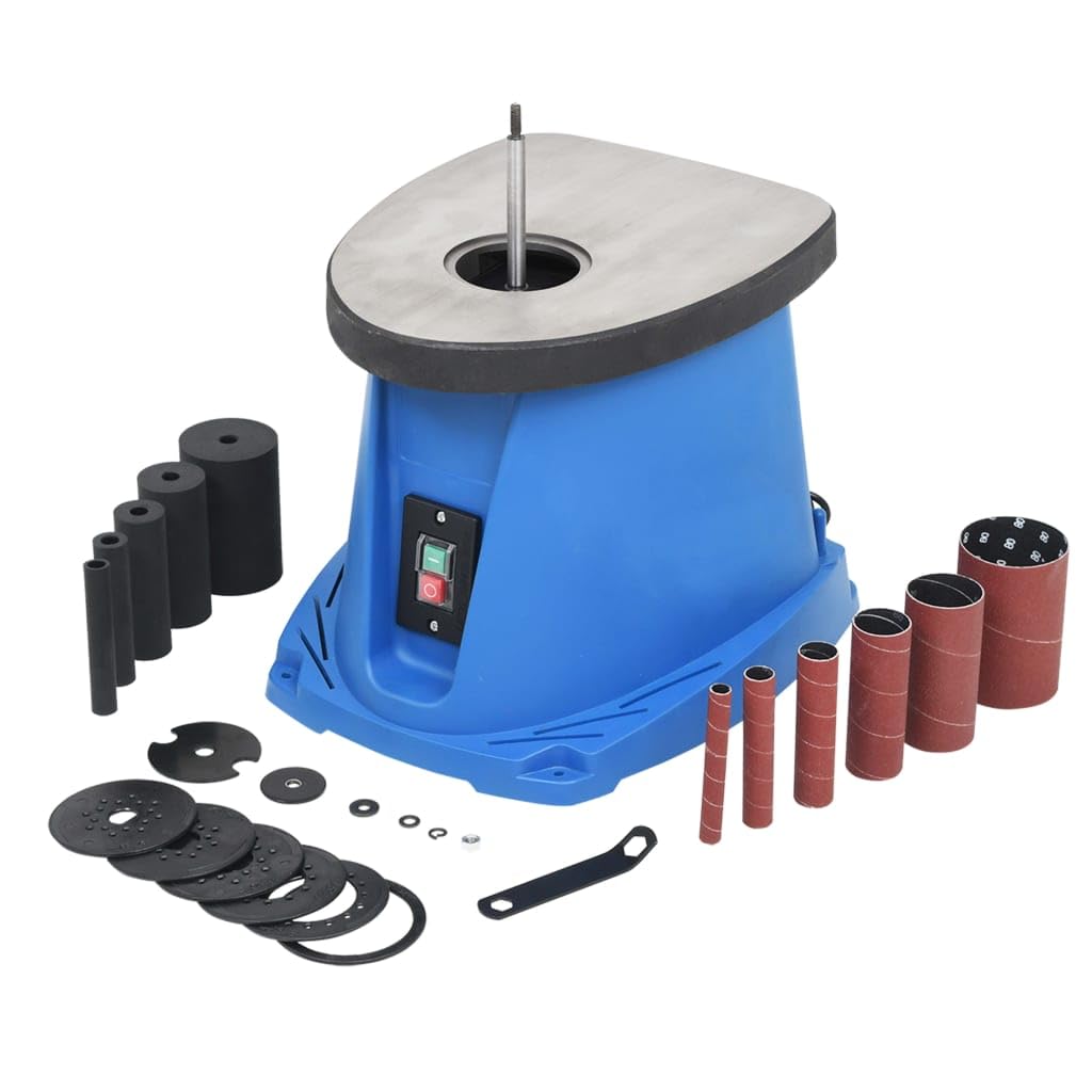 vidaXL Levigatrice a Mandrino Oscillante 450 W Blu Lucidatrice Sabbiatrice