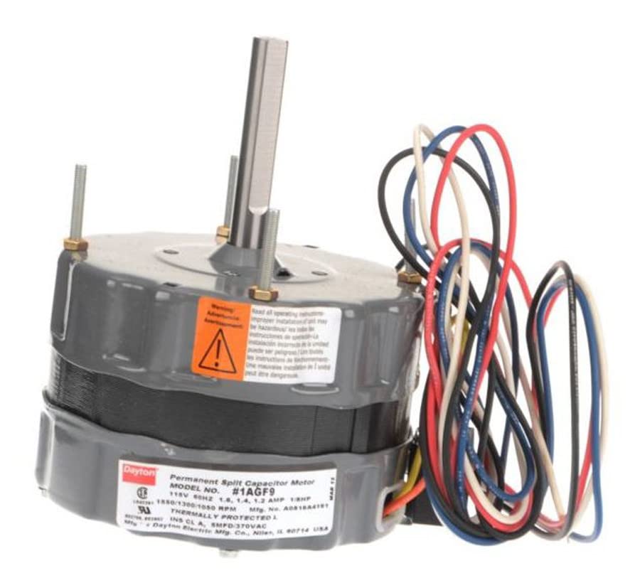 Dayton 1AGF9 Motor, PSC, 1/8 hp, 1550 RPM, 115V, 48Y, TENV