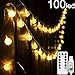 Produktbild 10 m Lichterkette mit 100 LEDs, Fernbedienung, USB-Stecker, 8 Leuchtmodi, Sternenlichterkette für Weihnachten, drinnen und draußen, Garten, Terrasse, Urlaub, Dekoration Bubble Globe/Warmweiß