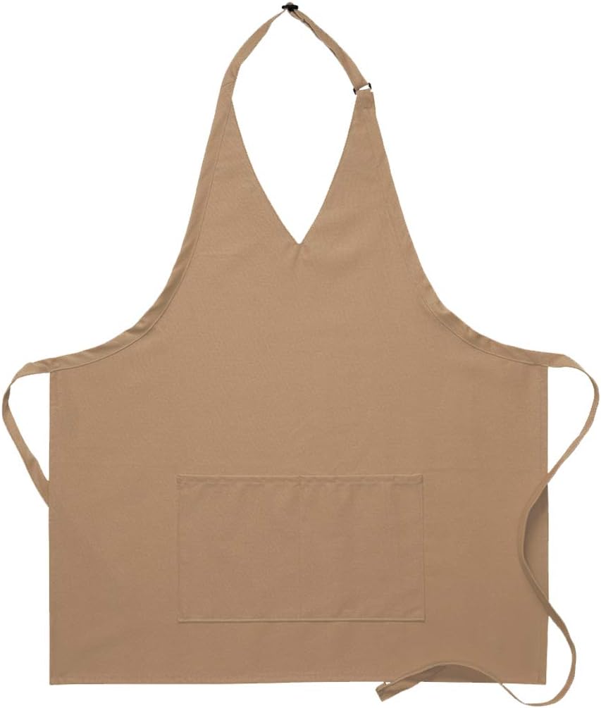 DayStar Apparel Style #300 V-Neck Tuxedo Apron with Center Divided Pocket