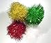 PETFAVORITES Bushy Sparkle Ball Cat Toy, Interactive Glitter Pom Pom Cat Toy Balls for Kittens, 12 Pack.