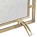 Modern Ember Gatsby Mesh Fireplace Screen in Aged Brass | Single Panel, Heavy-Duty Steel Frame with Powder-Coated Finish | Mesh Screen is Heat & Corrosion Resistant | Fits Standard Fireplaces
