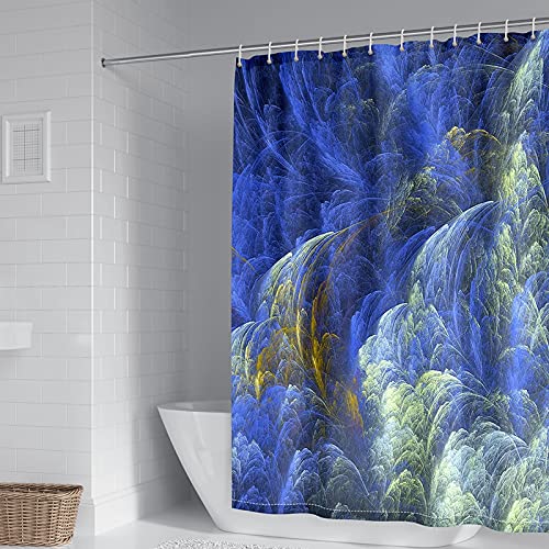 Rideau de douche en polyester de qualité KnSam arbres bleu vert - 2