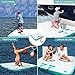 TONKOUM 6 x 5.25ft Floating Dock Water Platform, Multi-People Inflatable Dock, Inflatable Water Mat for Lake/Boat/Island/Swimming Pool