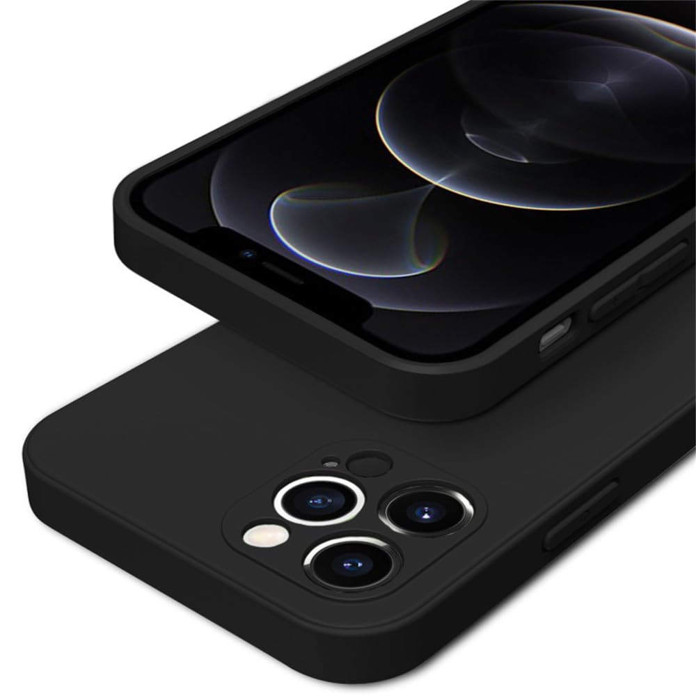 Coque silicone liquide iPhone 14 antichoc à protection d'objectif intégrée