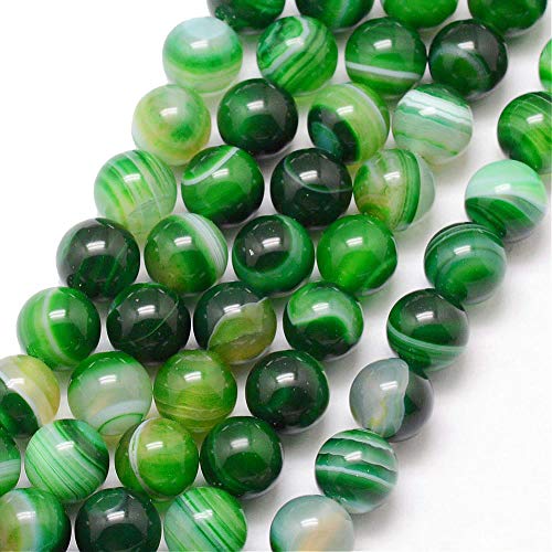 Natural Gemstone Stripes Lace Agate Beads, 8 mm 6 mm 4 mm, Polished and Matt - Image 2