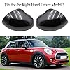 KYYET Gloss Black Door Wing Mirror Cover Cap Casing Fits For Mini 2014-2019 F55 F56 F57 F60 RHD #1