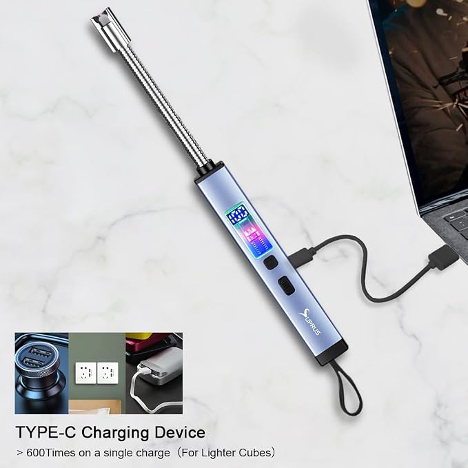 Encendedor eléctrico recargable USB-C SUPRUS azul miniatura 5