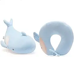 Travesseiro Almofada Pescoço Viagem Bicho Animais (Baleia)