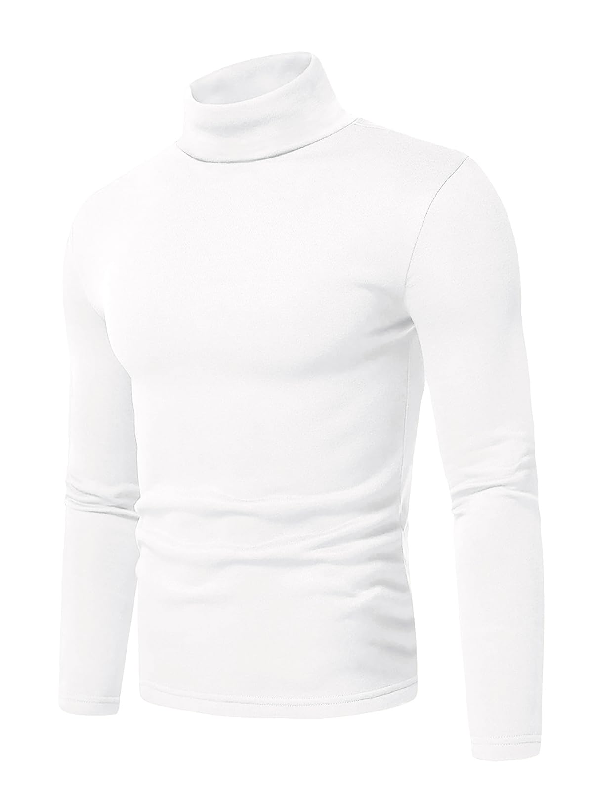 Askdeer Mens Turtleneck Long Sleeve Shirts Thermal Underwear Tops Basic Pullover Sweater Tees
