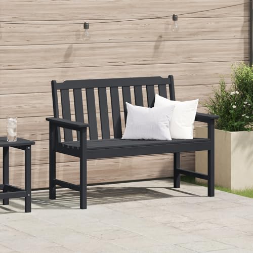Genérico Banco Jardín Negro 120 cm HDPE,wenjingqiES-42006602