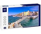 Lais Puzzle Universitätsgebäude an der Strandpromenade von Volos mit Einer Kopie der antiken Trireme von Jason, Griechenland 2000 Teile