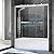 WOODBRIDGE Frameless Bathtub Shower Doors 56-60" Width x 62" Height with 3/8"(10mm) Clear Tempered Glass, 2 Ways Opening & Double Sliding in Polished Chrome Finish
