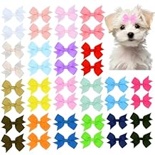 40PCS Dog Hair Bows with Clips 2Inch Girl Small Dog Apparel Accessories for Pet Puppy Cat 20 Color Pairs