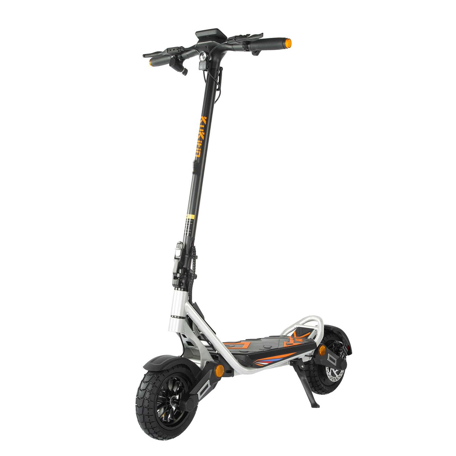KuKirin Trottinette Électrique Adulte Pliable, Pneus Tubeless 10 Pouces, Double Frein à Disque, Suspension Avant et Arrière, Écran LED, Éclairage avec Clignotants, IPX4, A1