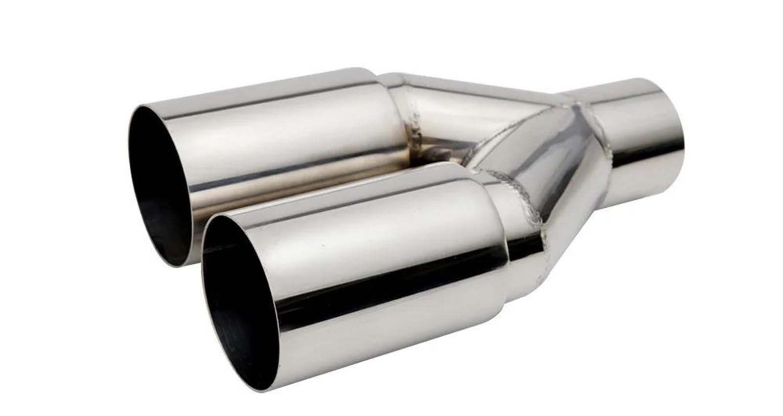 Tuyau d'échappement en acier inoxydable brillant coupe droite 76mm pour finition épurée