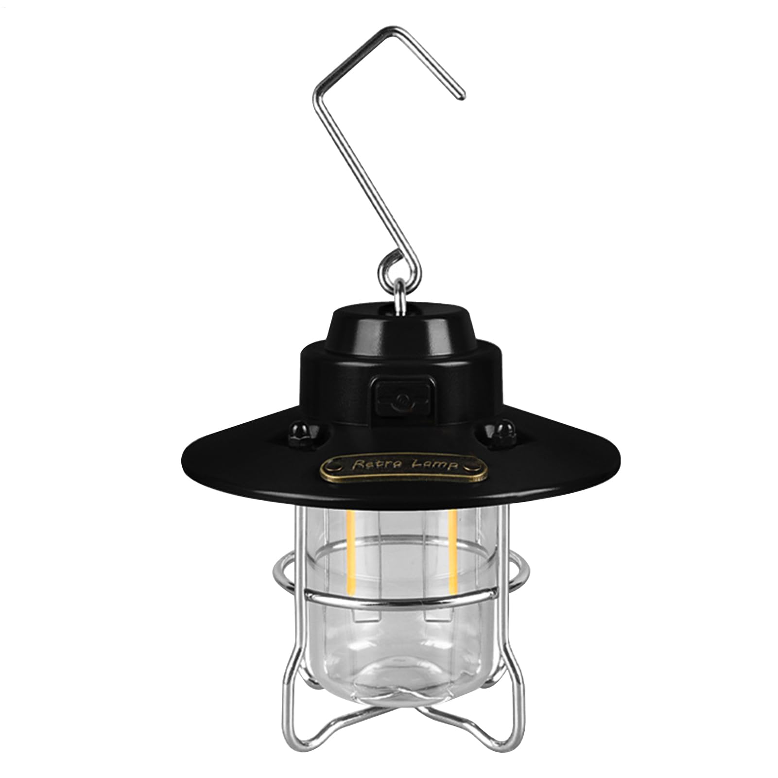 2 x Camping-Taschenlampe, Campinglampe mit LED-Ladung, Outdoor | Taschenlampe, Retro-Taschenlampe, wiederaufladbar, für Camping und Wandern im Freien
