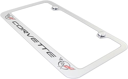 Miniatura 3 de License Frame Inc. Chevrolet Corvette C5 - Marco de matrícula de metal cromado