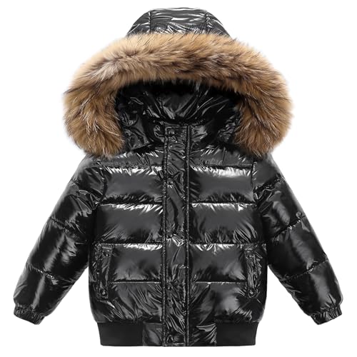 Doudoune enfants noire chaude et amovible fini les manteaux trop lourds